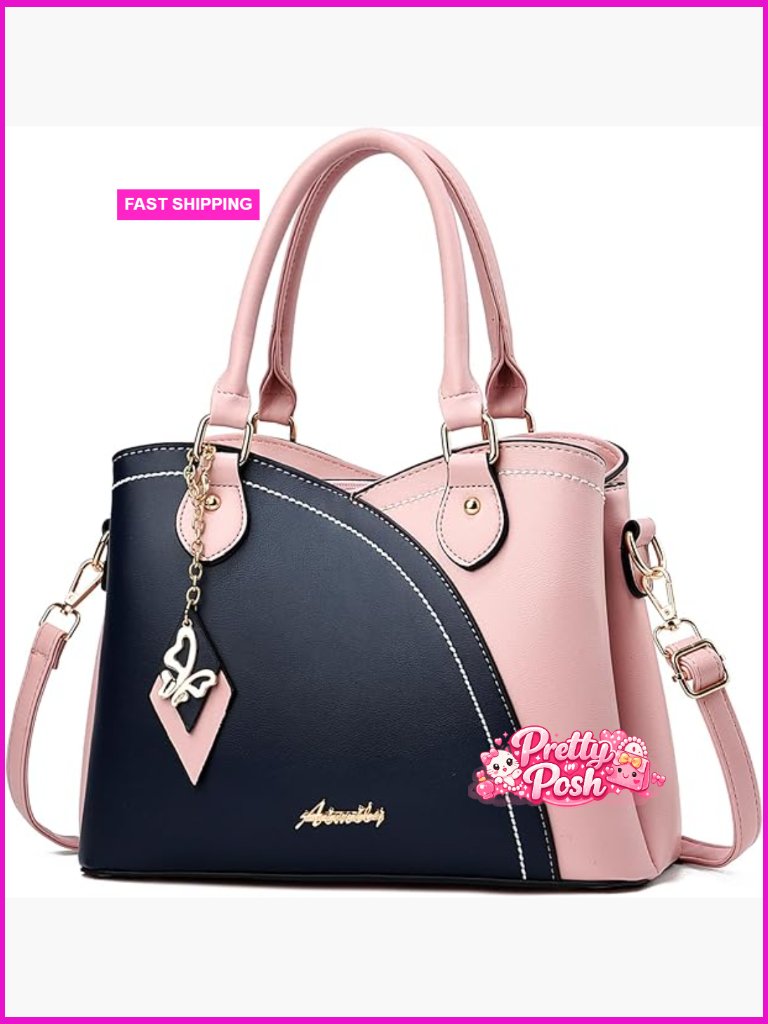 Pu Leather Tote Satchel Crossbody Shoulder Bag Top Handle Ladies Purse